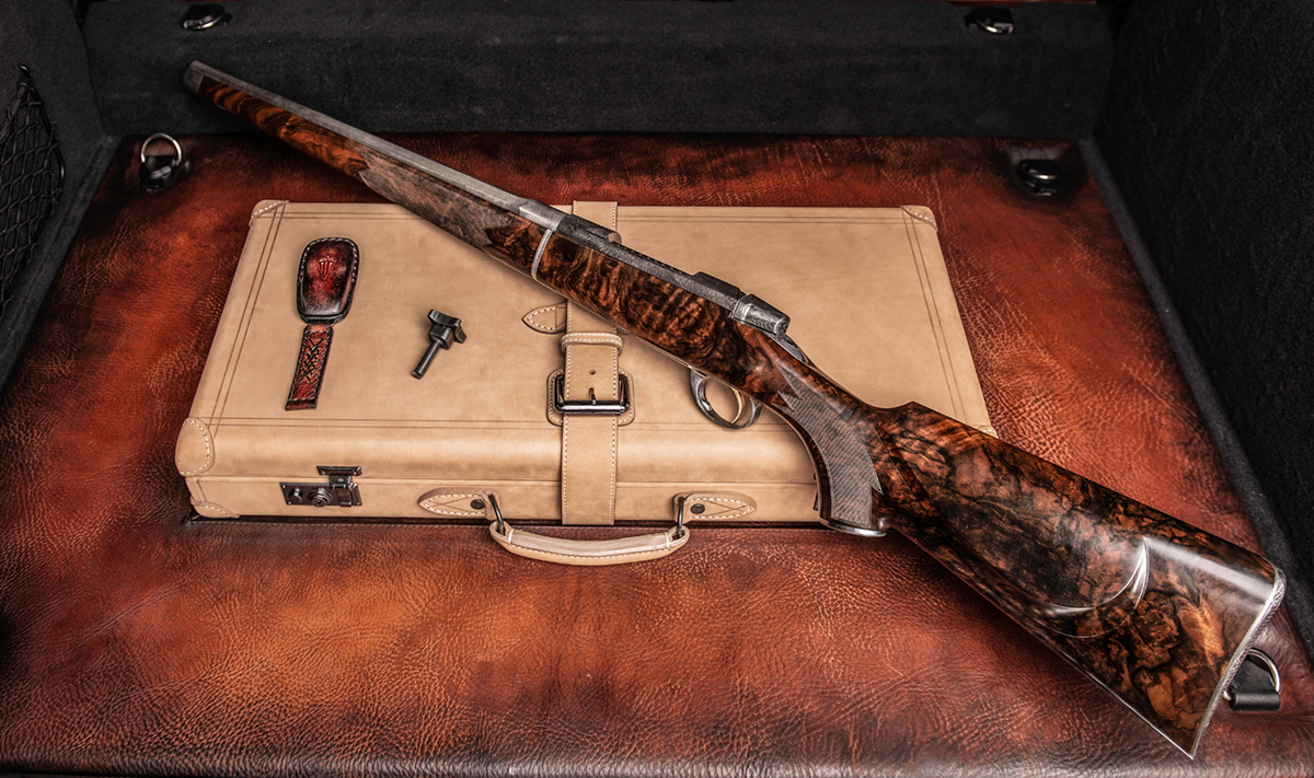 &rdquo;To further tie the VO Falcon Rifle to the region, we developed a unique technique using Damascus steel for the octagonal barrels. It took us more than a year to develop and build the barrels, ensuring that high quality and accuracy are guaranteed,&rdquo; Ulf continues. After achieving amazing results on the barrels, the gunsmiths also chose to use this unique handmade steel for other parts of the rifle, something that had never been done before. Even the special takedown key is made of Damascus steel. This beautiful and unique steel, with its origins in the Arabian world, along with the rifle's stock, made of the best available walnut root, makes this hunting rifle truly a work of art.